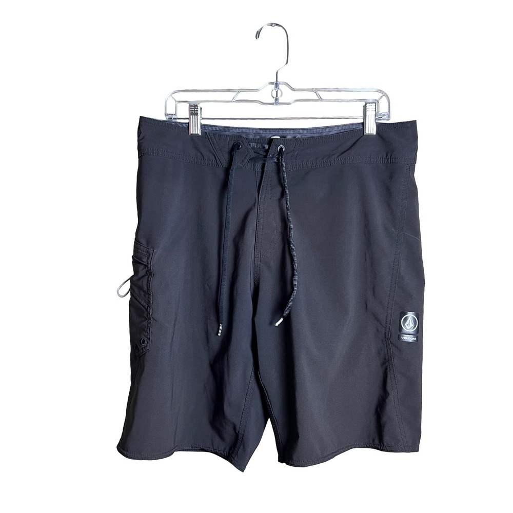 Volcom Mod-Tech Repreve Charcoal Black Board Shorts Mens Size 32